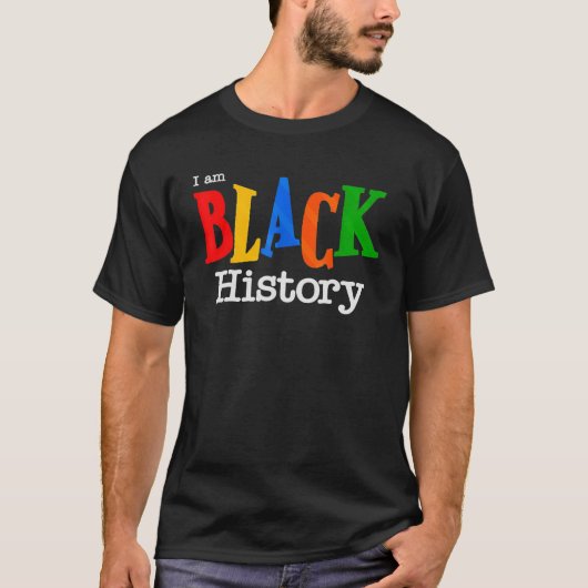 私は黒い歴史月アフリカ系アメリカ人プライドCe Tシャツ (正面)
