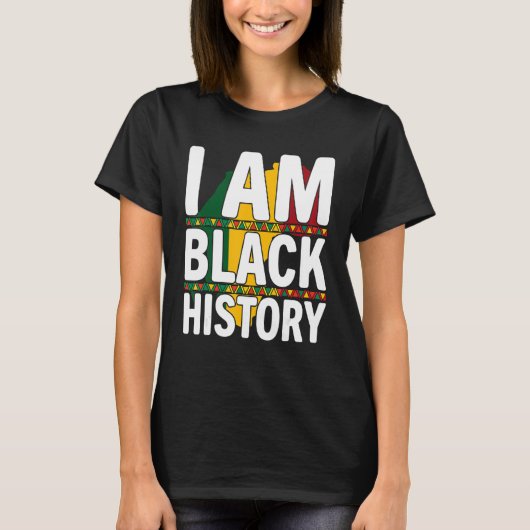 私は黒い歴史月アフリカ系アメリカ人プライドCe Tシャツ (正面)
