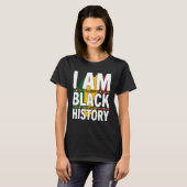 私は黒い歴史月アフリカ系アメリカ人プライドCe Tシャツ (正面フル)