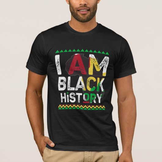 私は黒い歴史月アフリカ系アメリカ人プライドCe Tシャツ (正面)