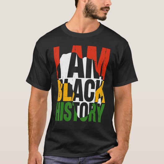 私は黒い歴史月アフリカ系アメリカ人プライドCe Tシャツ (正面)