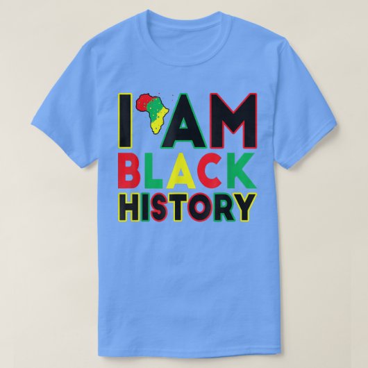 私は黒い歴史月アフリカ系アメリカ人プライドCe Tシャツ (デザイン正面)