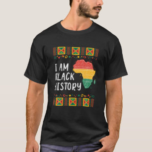 私は黒い歴史BHMアフリカ系アメリカ人 Tシャツ