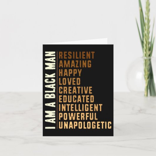 私は黒い男 – 黒い歴史の月の男性はスネジー カード (正面)