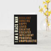 私は黒い男 – 黒い歴史の月の男性はスネジー カード (黄色い花)