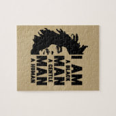 私は黒い男Afro Dreads金ゴールドカスタマイズ ジグソーパズル (横)