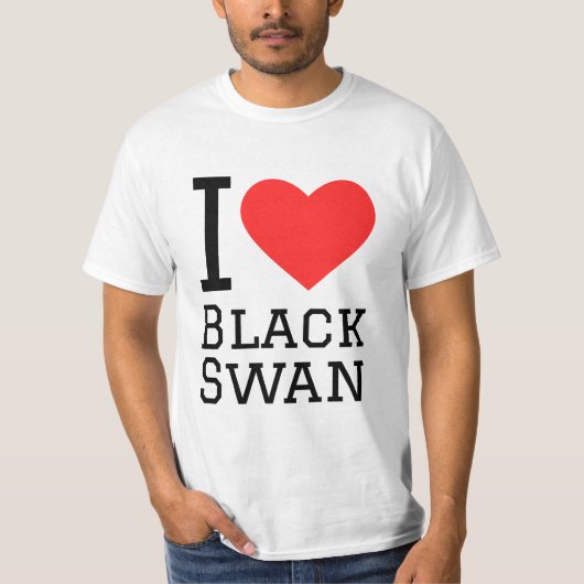 私は黒い白鳥が大好きだ Tシャツ (正面)