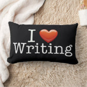 私は黒い腰神経の枕を書くことを愛します ランバークッション (ブランケット)