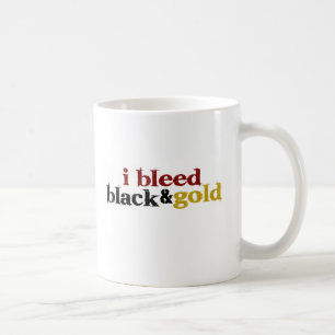 私は黒および金ゴールドを出血させます コーヒーマグカップ