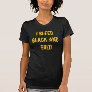 私は黒および金ゴールドを出血させます Tシャツ