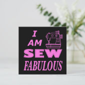 私は黒とピンクの縫い物が素晴らしい カード (スタンド正面)