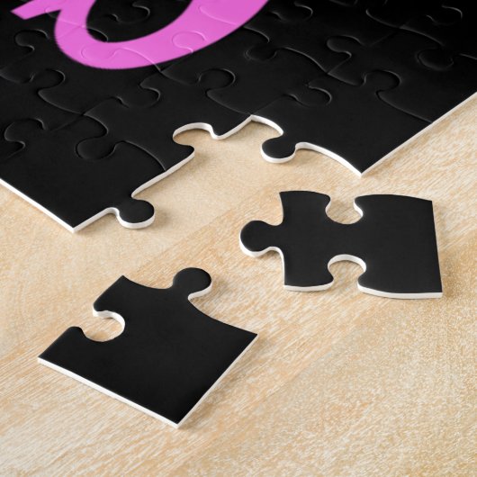 私は黒とピンクの縫い物が素晴らしい ジグソーパズル (側面)