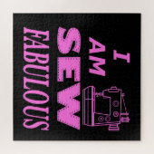 私は黒とピンクの縫い物が素晴らしい ジグソーパズル (横)