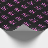 私は黒とピンクの縫い物が素晴らしい ラッピングペーパー (角)