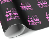 私は黒とピンクの縫い物が素晴らしい ラッピングペーパー (ロールコーナー)