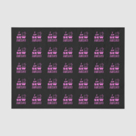 私は黒とピンクの縫い物が素晴らしい 薄葉紙