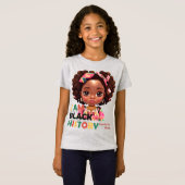 私は黒の歴史が美しい幸せなかわいい黒娘 Tシャツ (正面フル)