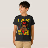 私は黒の歴史シャツガールズ子供へブラックホイスト Tシャツ (正面フル)