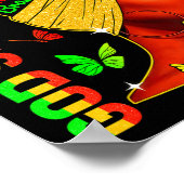 私は黒メラニン黒の歴史の月ジュネテだと言う ポスター (角)