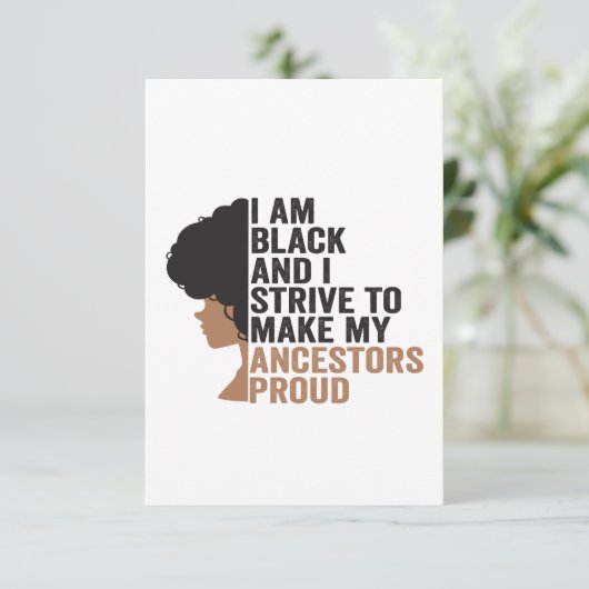 私は黒人で先祖を作ろうと努力してい誇りを持ったる サンキューカード (スタンド正面)