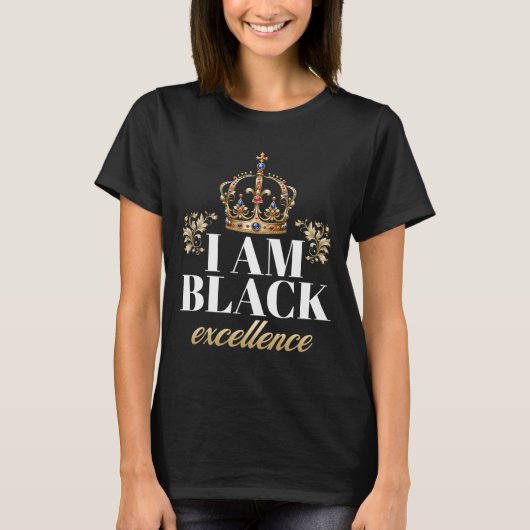 私は黒人の優れた王、アフリカ系アメリカ人の歴史 Tシャツ (正面)