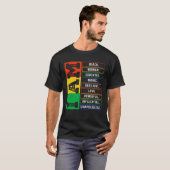 私は黒人の女性はアフリカのメラニン・ブラックを教育した Tシャツ (正面フル)