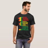 私は黒人の女性はメラニンのインスピレーションを教育誇りを持ったした Tシャツ (正面フル)