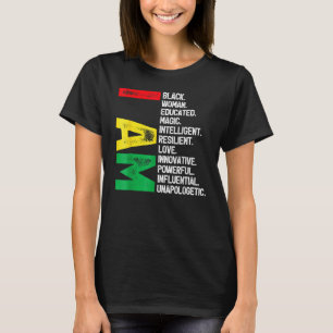私は黒人の女性は黒人の歴史アフロアフリックを教育された Tシャツ
