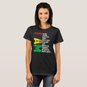 私は黒人の女性は黒人の歴史アフロアフリックを教育された Tシャツ (正面フル)