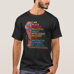 私は黒人の女性アフリカ系アメリカ人ブラックヒストリーMo Tシャツ