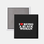 私は黒人の女性アフリカ系アメリカ人プライドが大好き マグネット (正面/裏面)