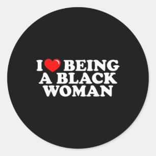 私は黒人の女性アフリカ系アメリカ人プライドが大好き ラウンドシール