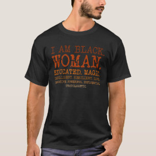 私は黒人の女性アフロメラニンブラックHistoを教育 Tシャツ