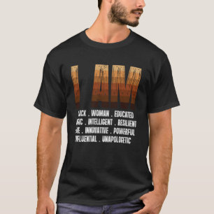 私は黒人の女性 黒人の歴史月間 メラニン 女性 Tシャツ