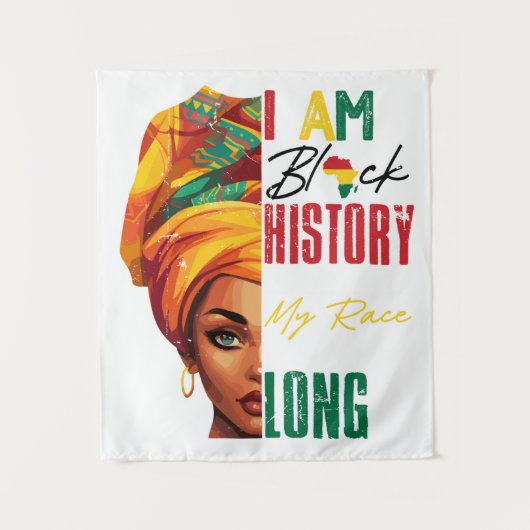 私は黒人の歴史だ タペストリー (正面)