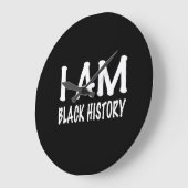 私は黒人の歴史だ ラージ壁時計 (傾斜)