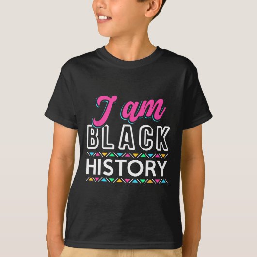 私は黒人の歴史の服 黒人の歴史月間 アフリカ Tシャツ (正面)