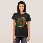 私は黒人の歴史アフリカ系アメリカ人の女性Kente Me Tシャツ (正面フル)
