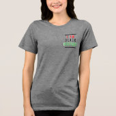 私は黒人の歴史パン・アフリカン・フラグ・アフロ女性赤 トライブレンドTシャツ (正面)