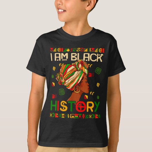 私は黒人の歴史月間アフリカ系アメリカ人女性用 Tシャツ (正面)