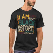 私は黒人の歴史 愛 平等 強さ 進歩 Tシャツ (正面)
