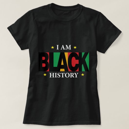 私は黒人の歴史Tシャツ(2) Tシャツ (デザイン正面)