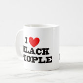 私は黒人を愛します コーヒーマグカップ (正面左)