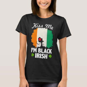 私は黒人アイルランドの聖パトリックの日、アフリカ人女性です Tシャツ
