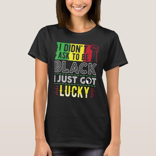 私は黒人アフ頼リカ人ではなかった Tシャツ (正面)