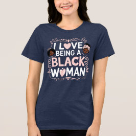 私は黒人女性が大好きだ トライブレンドTシャツ