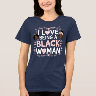 私は黒人女性が大好きだ トライブレンドTシャツ