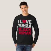 私は黒人女性であるのが好おもしろいき、黒人女性ホイスト Tシャツ (正面フル)