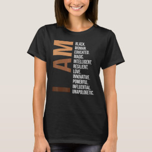 私は黒人女性の黒人歴史月歩きを教育された Tシャツ