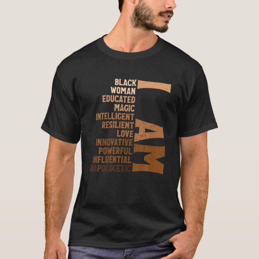 私は黒人女性の黒人歴史月間の教育Blac Tシャツ (正面)